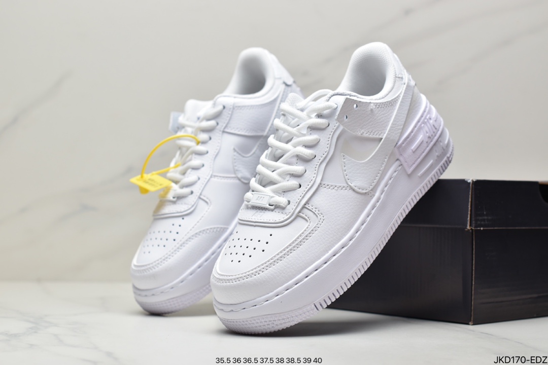 160 公司级Air Force 1 Shadow 白蓝粉轻量增高低帮百搭板鞋CI0919-106