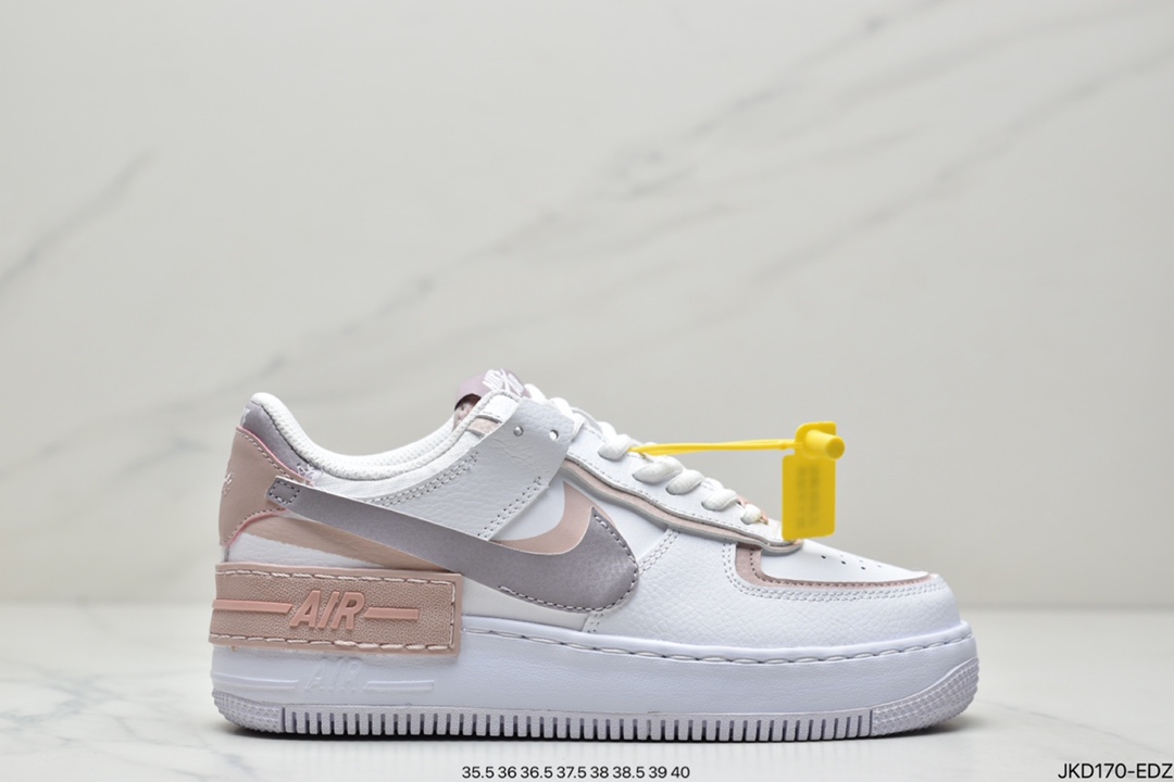 160 公司级Air Force 1 Shadow 白蓝粉轻量增高低帮百搭板鞋CI0919-106