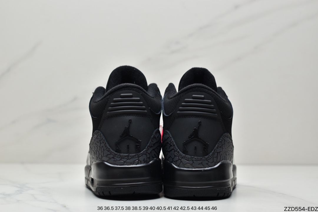 250 Nike Air Jordan 3 Retro OG”Black Cat”迈克尔·乔丹AJ3代篮球鞋“黑猫珍藏版” 136064-002