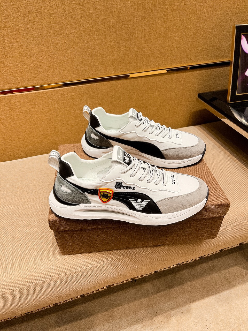 I5 阿玛尼男鞋高端品牌 官网1：1最新力作：鞋面采用意大利进口头层牛皮搭配舒适透气内里➕原版防滑耐磨大底制作 ，让行走更加便捷舒适，惊世之作，与官方的质量相比美的1：1复刻[色]打造时尚个性衬托你的与众不同潮男必备!经典