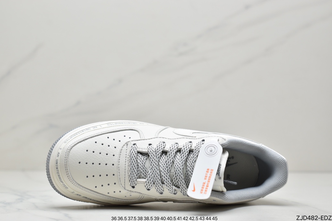 240 公司级耐克Uninterrupted x NIKE Air Forece 1 ”MORE THAN” “米黄签名涂鸦”板鞋 DW8802