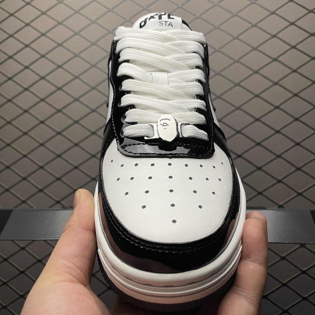 福利特价🔥市售最高品质 纯原版本 Bape Sta To Low 明星同款 猿人头经典漆皮低帮运动休闲板