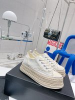 Chanel AAA+
 Espadrilles Platform Shoes Canvas Hemp Rope Rubber Spring Collection