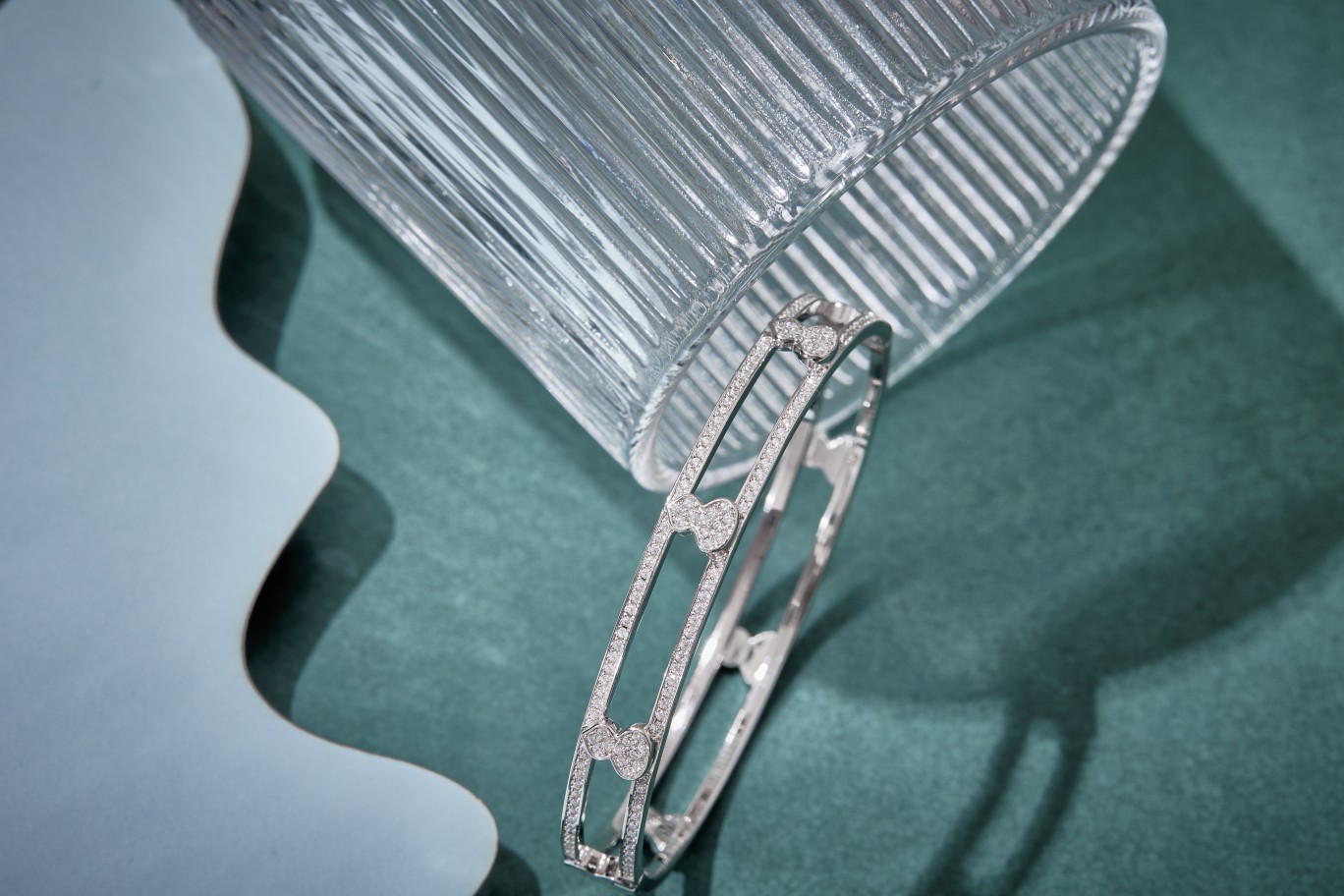 批220 葫芦系列新品，葫芦手镯，S925银材质，，镶嵌八心八箭锆石，18K金电镀 白金 香槟金，尺寸17#