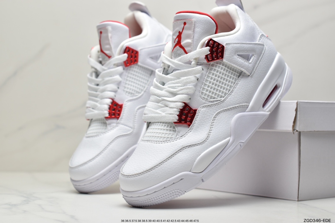 290 公司级乔丹 AJ4 白红 金属橙 大厂出品 Air Jordan 4 RETRO CT8527-112