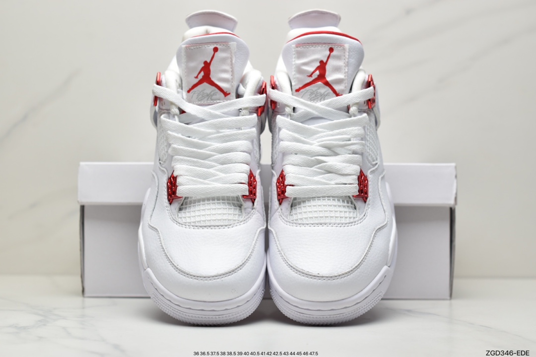 290 公司级乔丹 AJ4 白红 金属橙 大厂出品 Air Jordan 4 RETRO CT8527-112