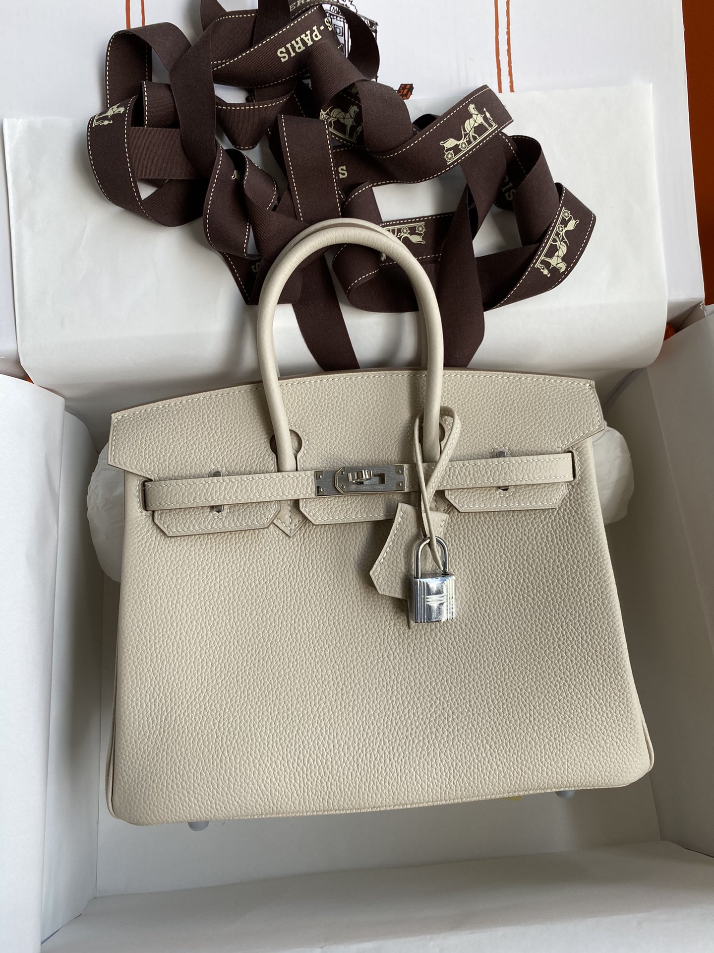 Hermes Birkin AAA
 Bags Handbags Milkshake White Silver Hardware