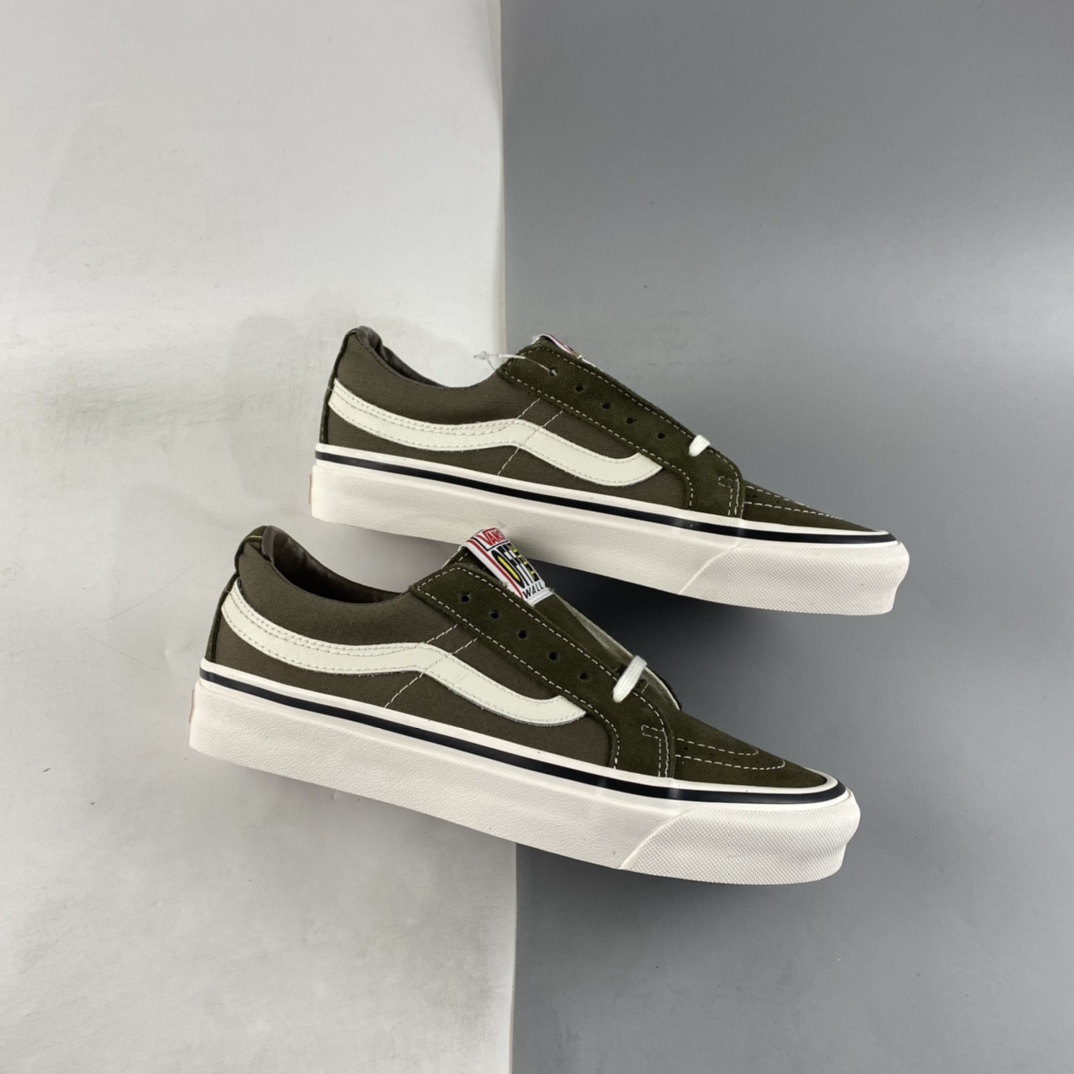 Vans Sk8-Low Reissue S Shawn Yue same army green low-top casual board shoes VN0A4UW12V7