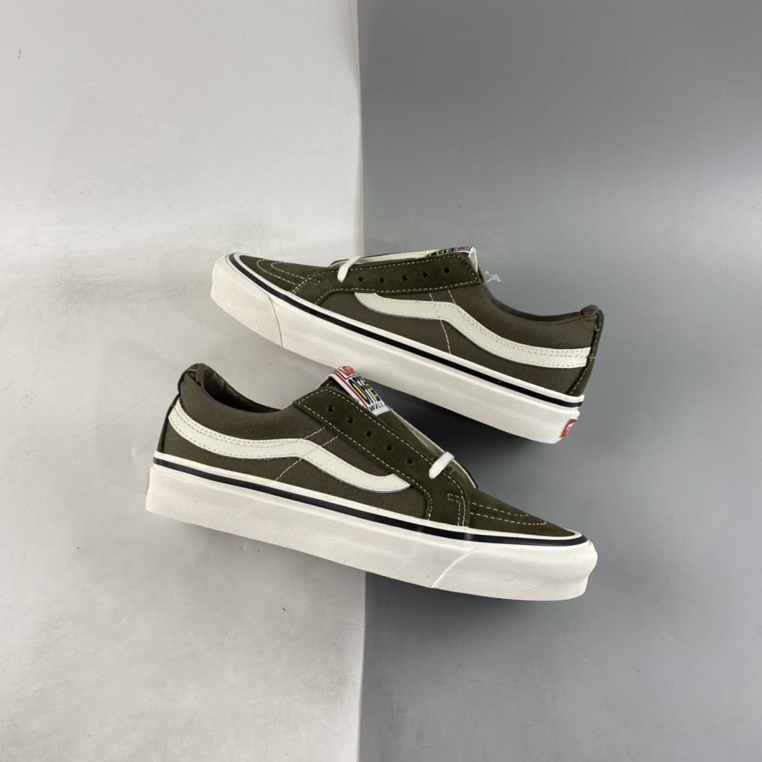 Vans Sk8-Low Reissue S Shawn Yue same army green low-top casual board shoes VN0A4UW12V7