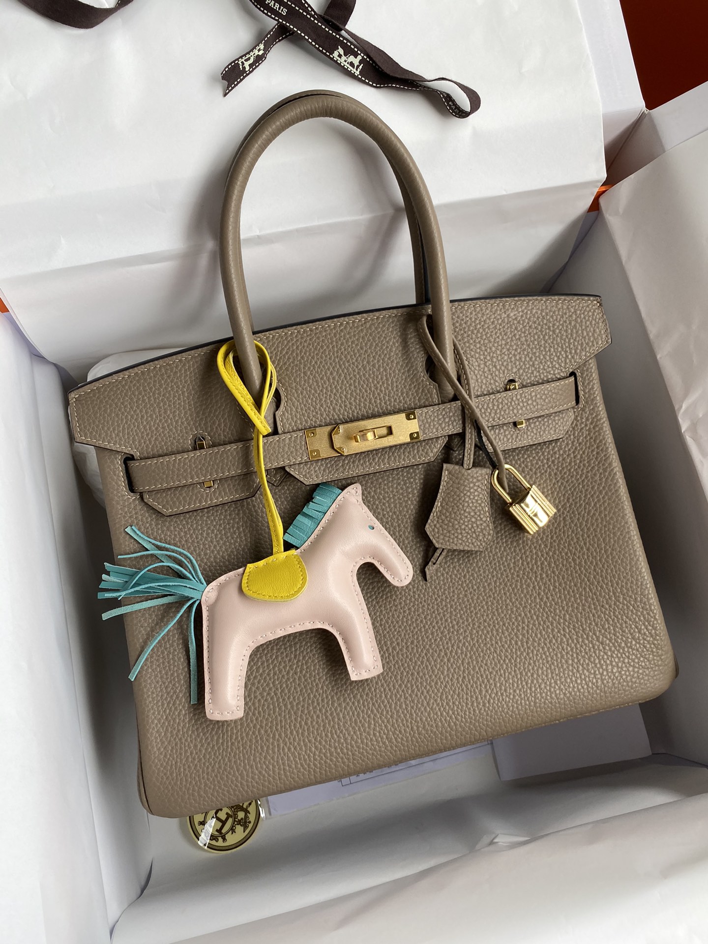 Hermes Birkin Bags Handbags Grey Turtle Dove Sewing Silver Hardware Calfskin Cowhide