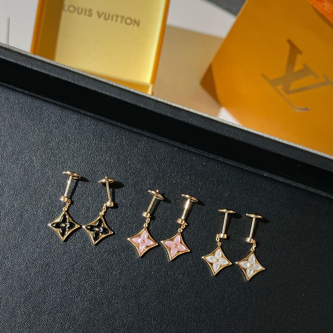 Louis Vuitton 路易威登 lv菱形贝母耳钉耳环