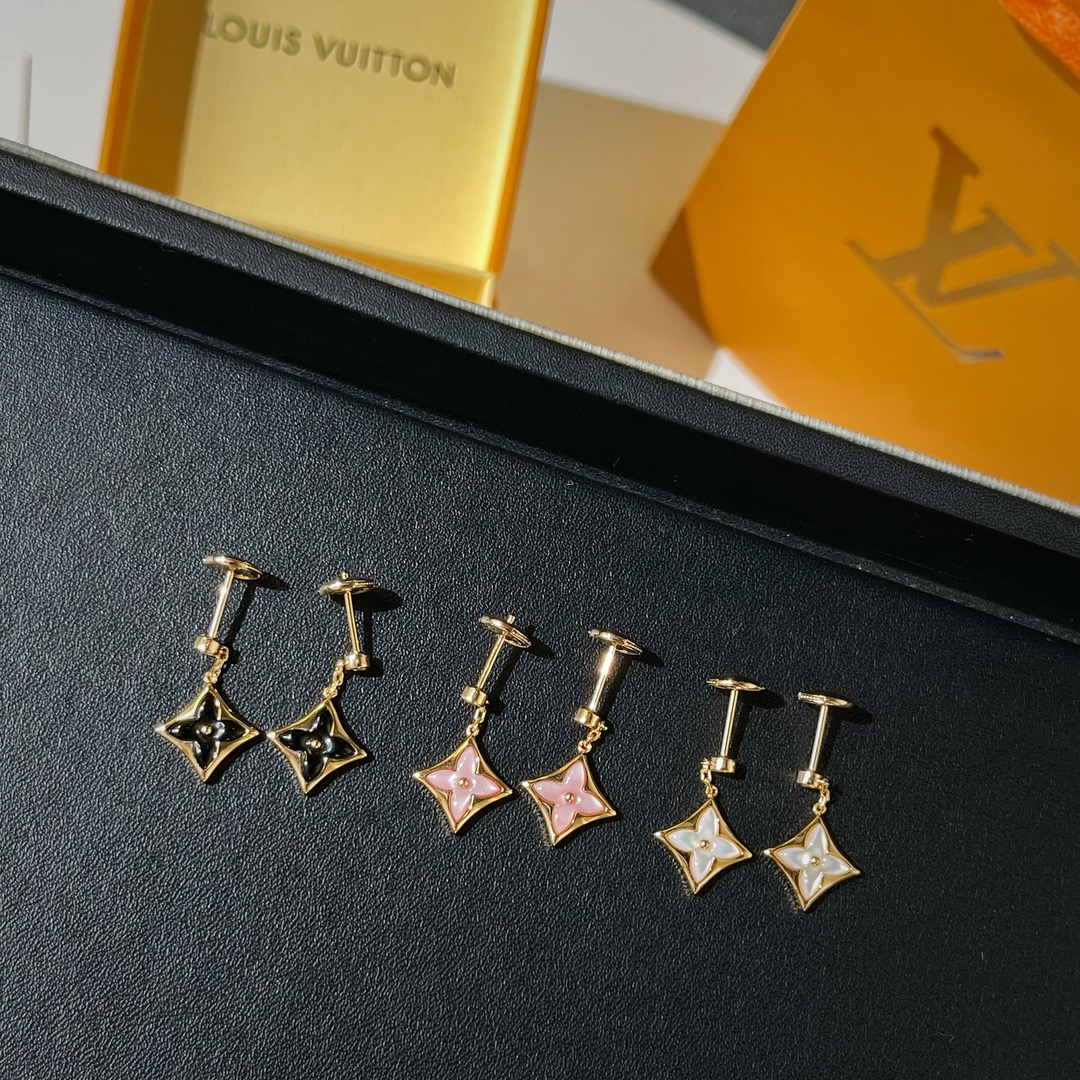 Louis Vuitton 路易威登 lv菱形贝母耳钉耳环