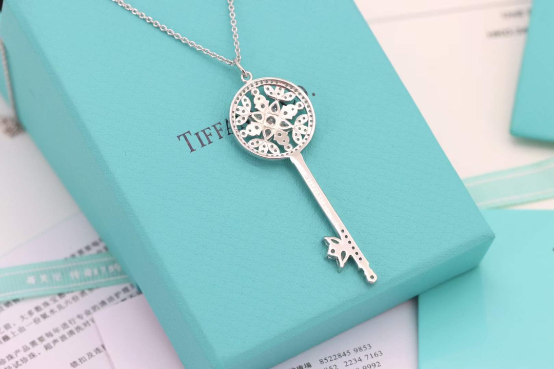 Tiffany & Co. Tiffany&Co. 圆形花瓣钥匙项链 925纯银