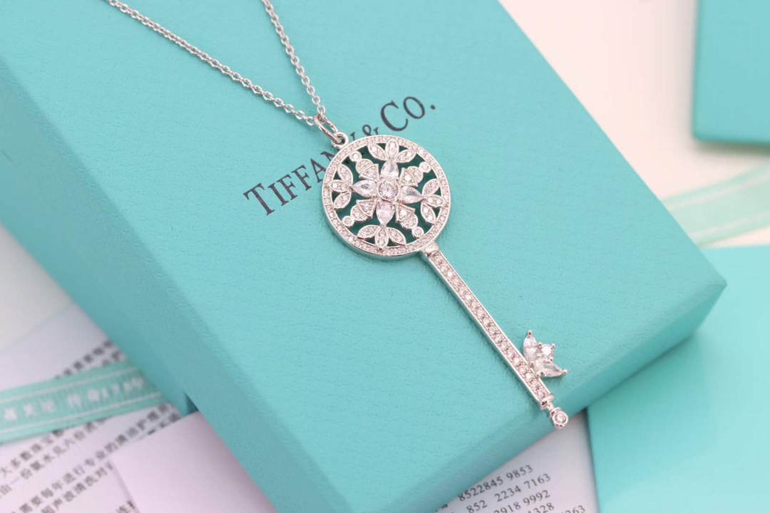 Tiffany & Co. Tiffany&Co. 圆形花瓣钥匙项链 925纯银