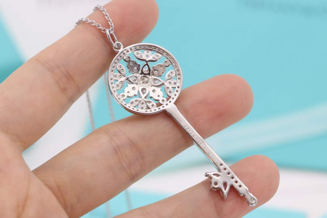 Tiffany & Co. Tiffany&Co. 圆形花瓣钥匙项链 925纯银