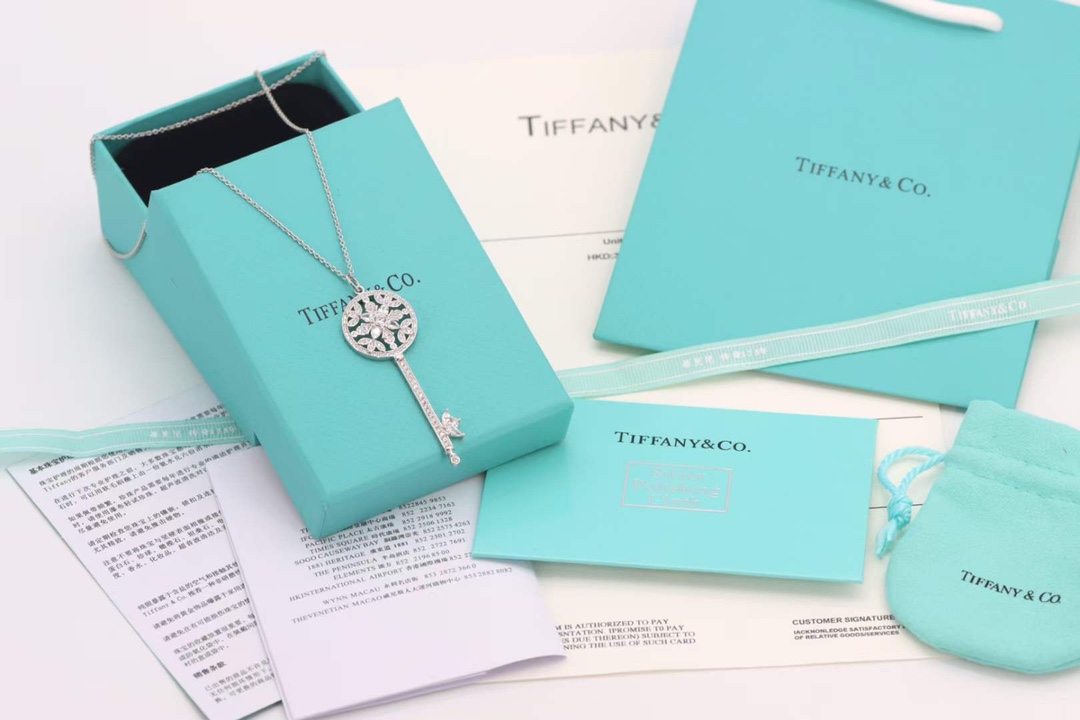 Tiffany & Co. Tiffany&Co. 圆形花瓣钥匙项链 925纯银