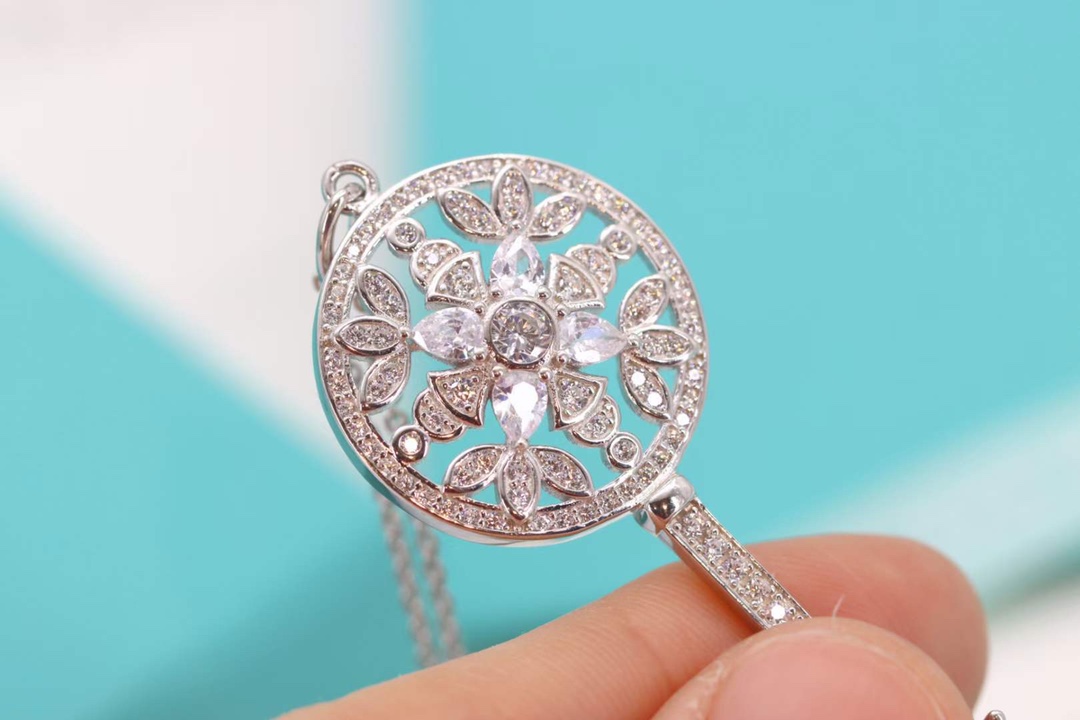 Tiffany & Co. Tiffany&Co. 圆形花瓣钥匙项链 925纯银