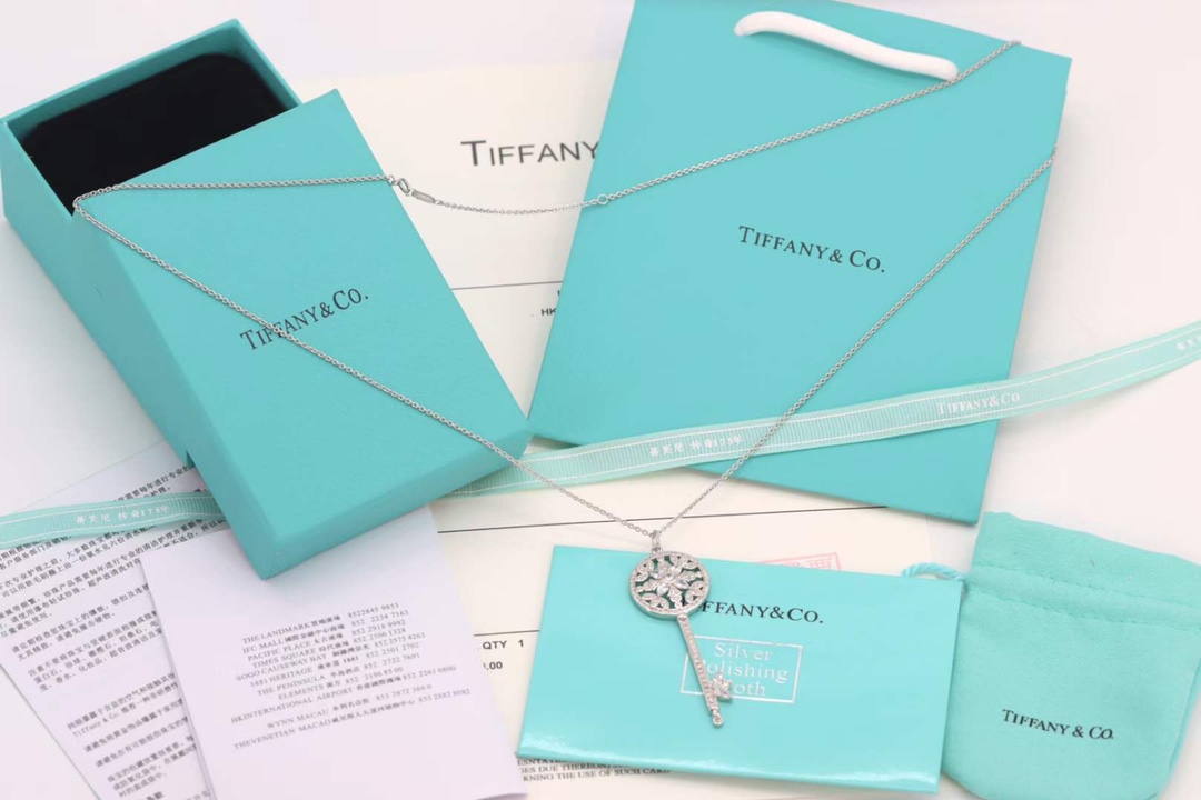 Tiffany & Co. Tiffany&Co. 圆形花瓣钥匙项链 925纯银