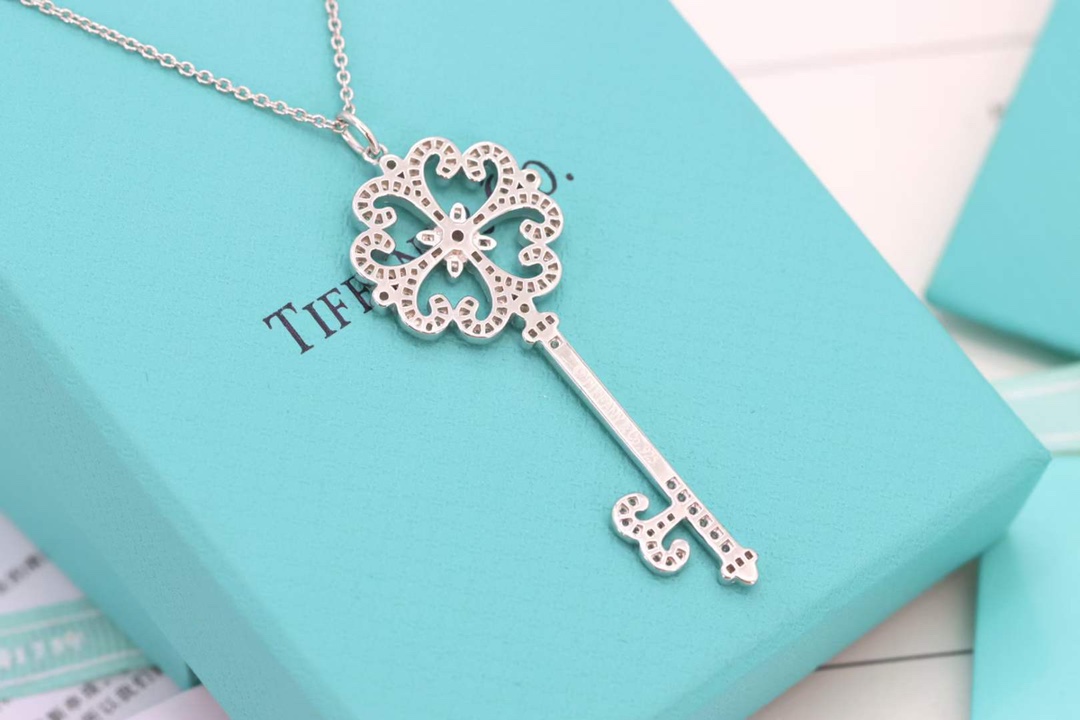 Tiffany & Co. Tiffany&Co. 四瓣心形钥匙项链 925纯银