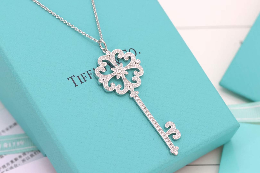 Tiffany & Co. Tiffany&Co. 四瓣心形钥匙项链 925纯银