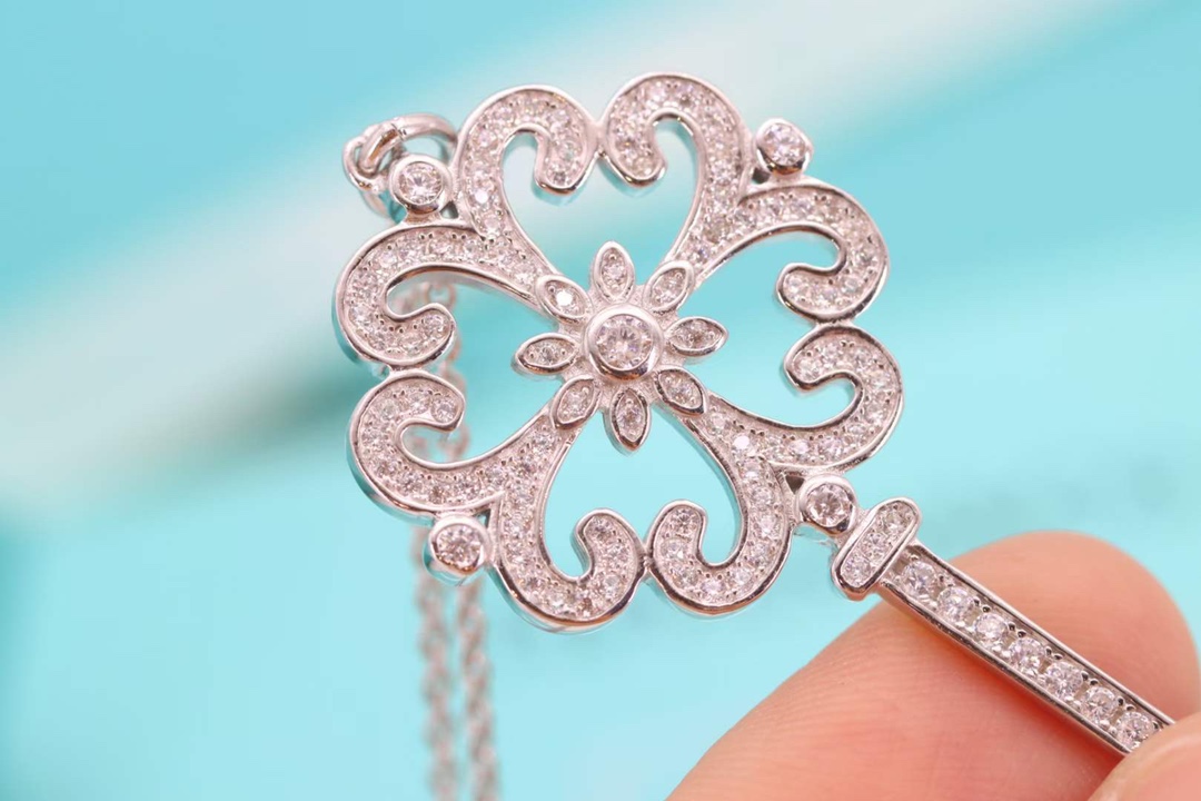 Tiffany & Co. Tiffany&Co. 四瓣心形钥匙项链 925纯银