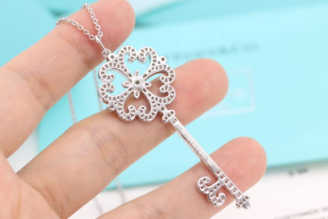 Tiffany & Co. Tiffany&Co. 四瓣心形钥匙项链 925纯银