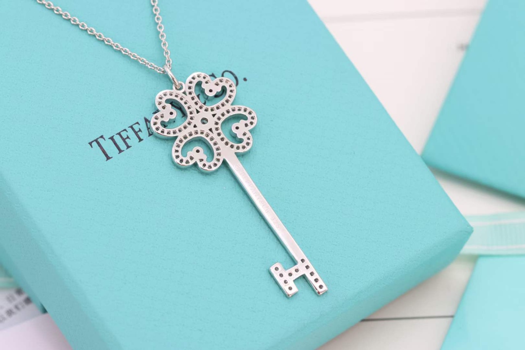 Tiffany & Co. Tiffany&Co. 心形四叶草钥匙项链 925纯银