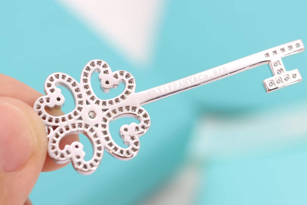Tiffany & Co. Tiffany&Co. 心形四叶草钥匙项链 925纯银