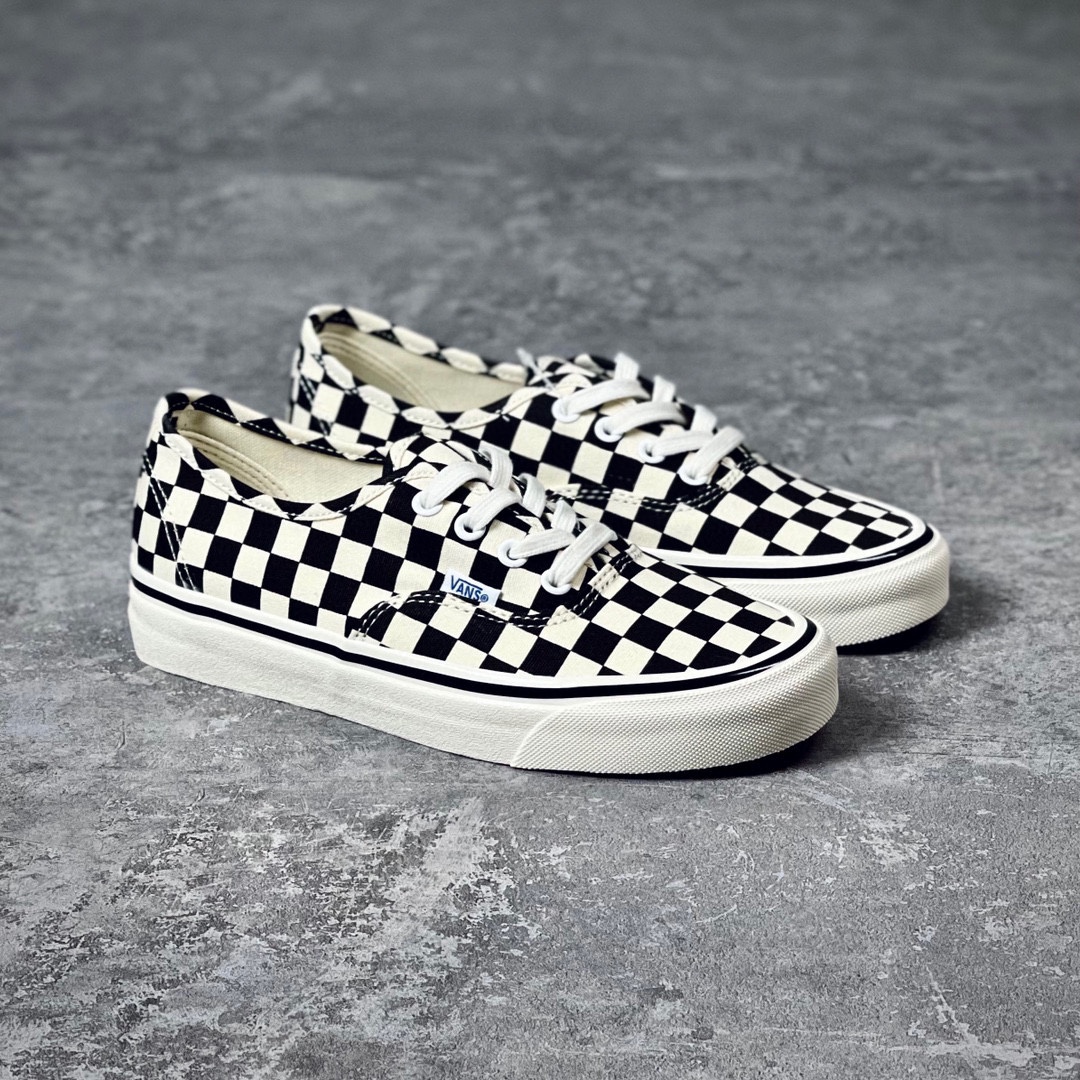 F5 Vans Authentic 44 DX 万斯 安纳海姆 黑白棋盘格 低帮经典帆布鞋百搭经典 永不过时官方