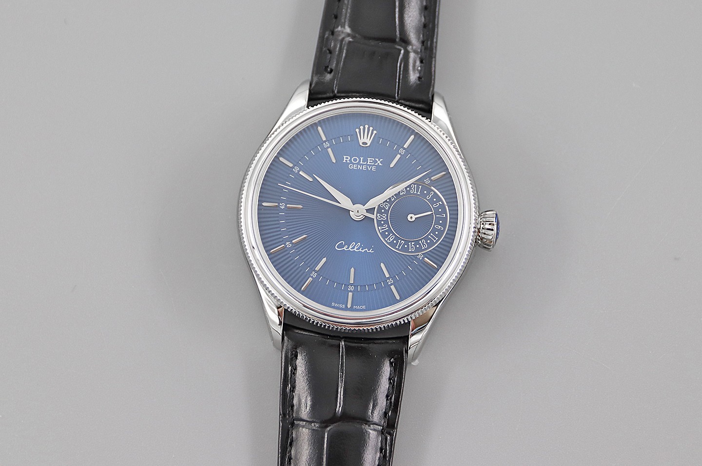 Rolex Cellini Watch Top Quality
 Blue Cowhide