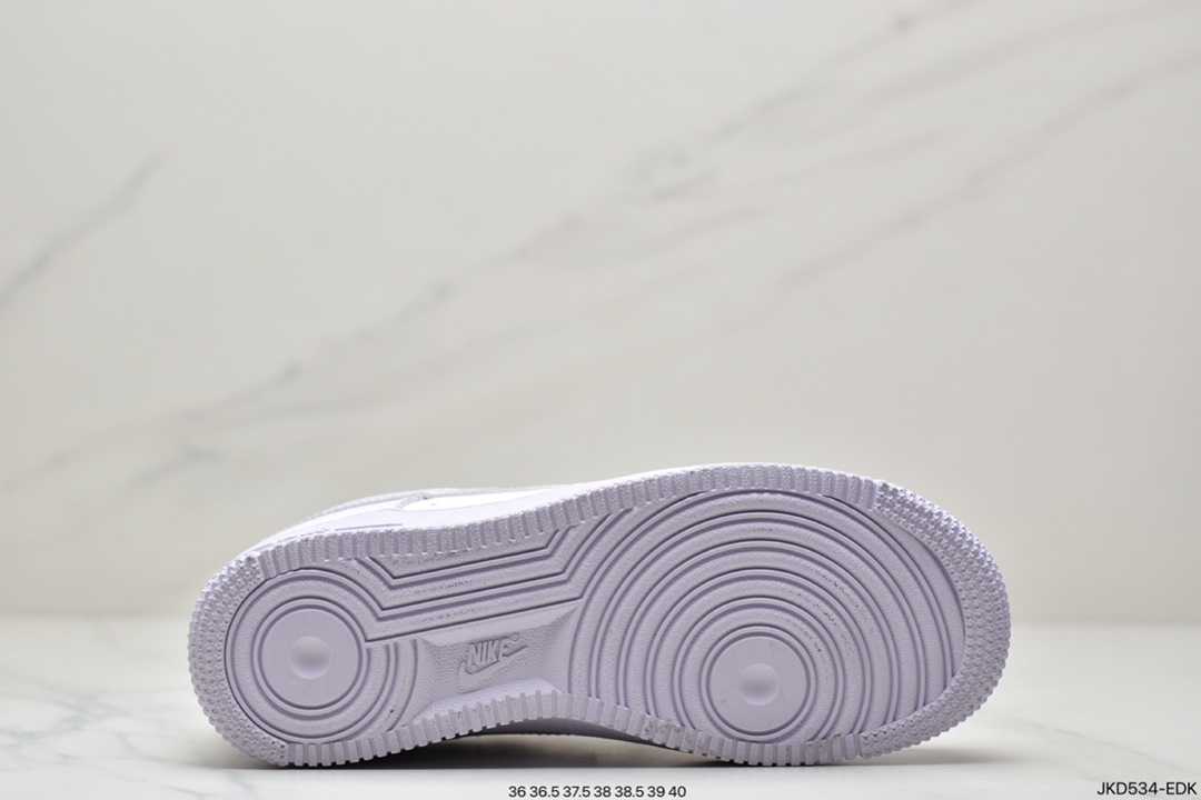 160 公司级Nike Air Force 1 Low 淡葡萄紫 空军一号低帮百搭休闲运动板鞋 CU3449-100