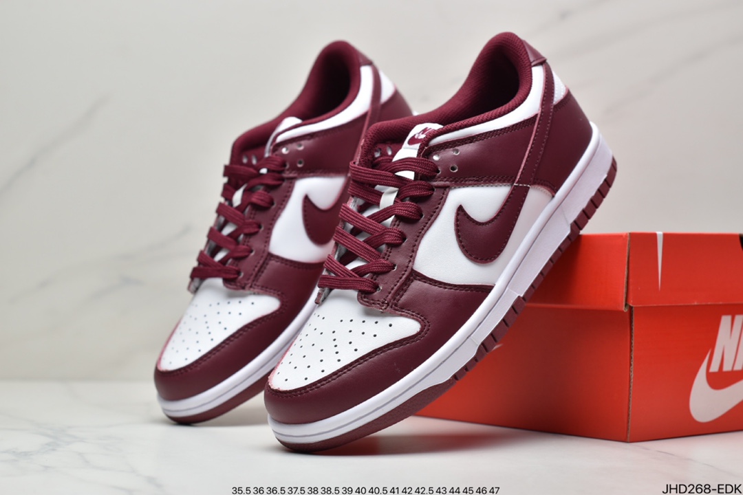 190 公司级NK Dunk Low Retro ” Dark Beetroot ” 酒红 低帮运动休闲板鞋 DD1503-108