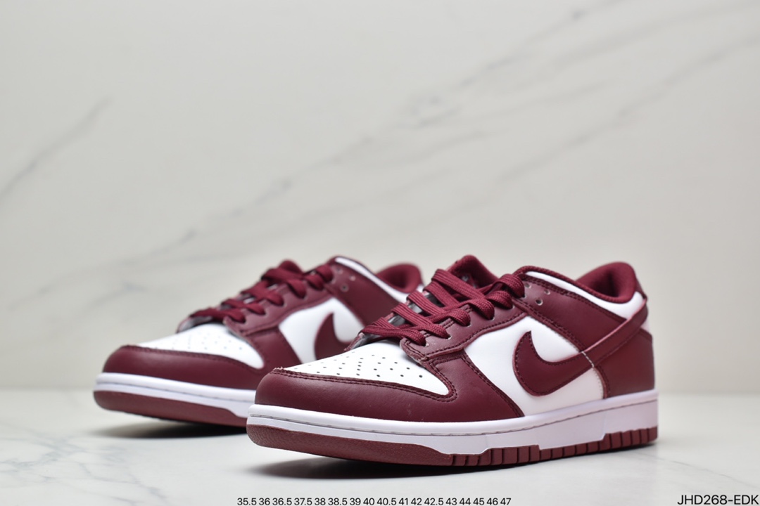 190 公司级NK Dunk Low Retro ” Dark Beetroot ” 酒红 低帮运动休闲板鞋 DD1503-108