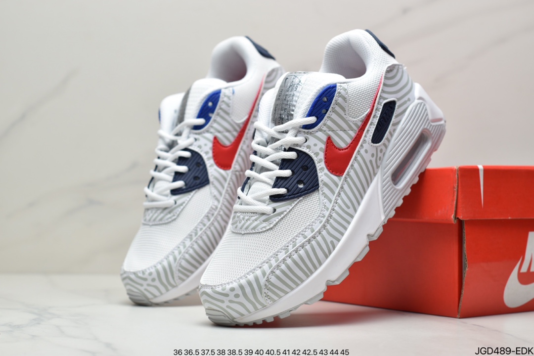 180 Nike Air Max 90”Euro Tour”复古气垫百搭休闲运动慢跑鞋CW7574-100