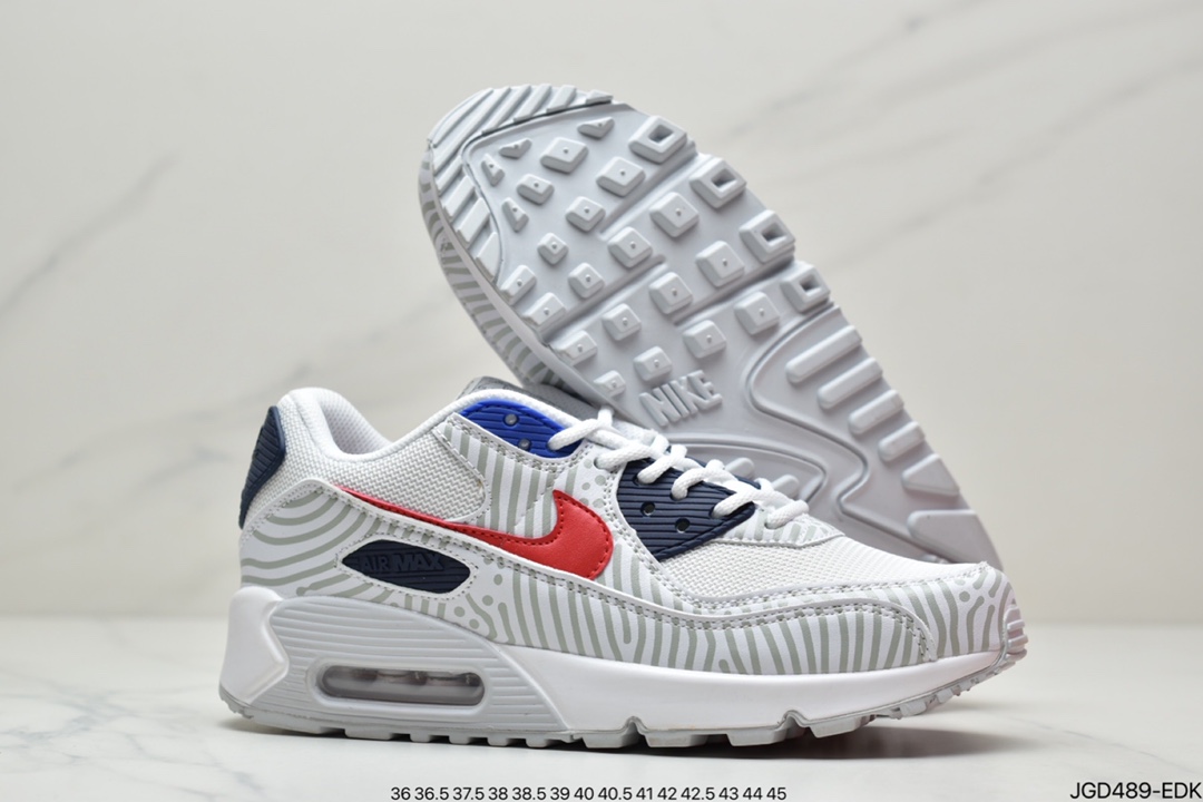 180 Nike Air Max 90”Euro Tour”复古气垫百搭休闲运动慢跑鞋CW7574-100