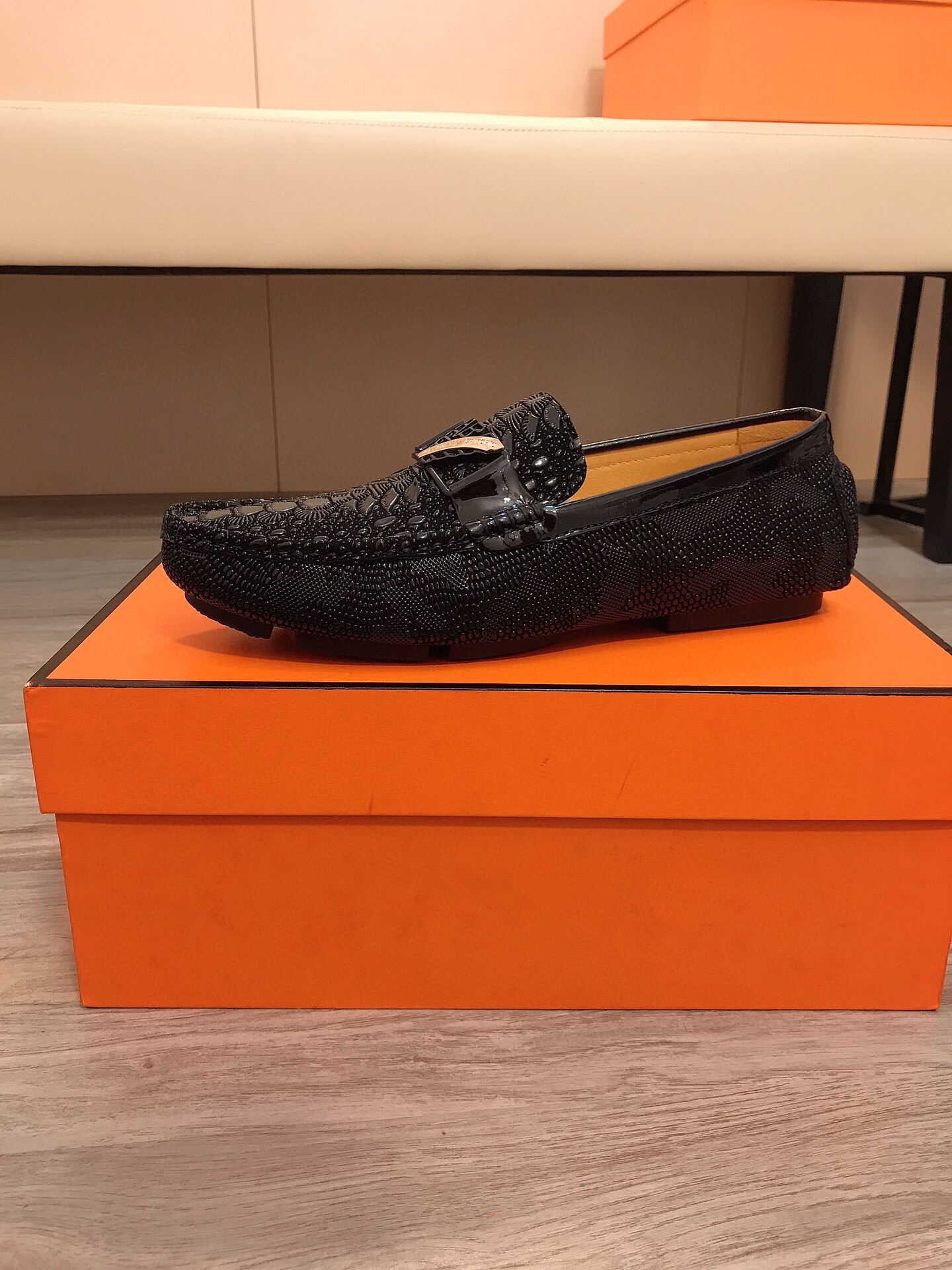 HERMES Onimetoe Box Calf Dark Brown #PGH5AL