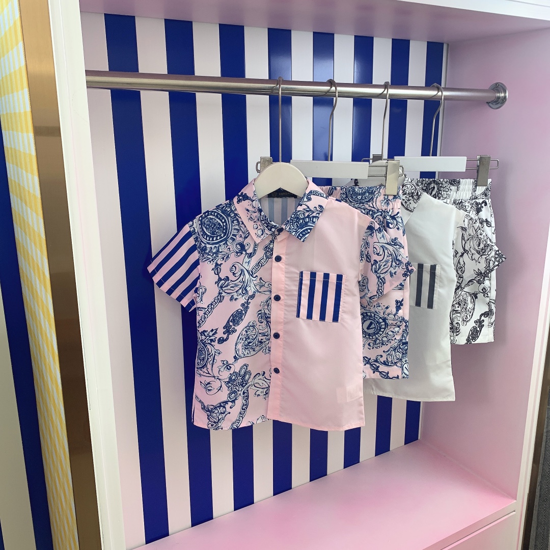 Van Sage Summer Kids T-shirts & Shorts with Classic Stamp Designs in Cotton Knit. - 图片 1