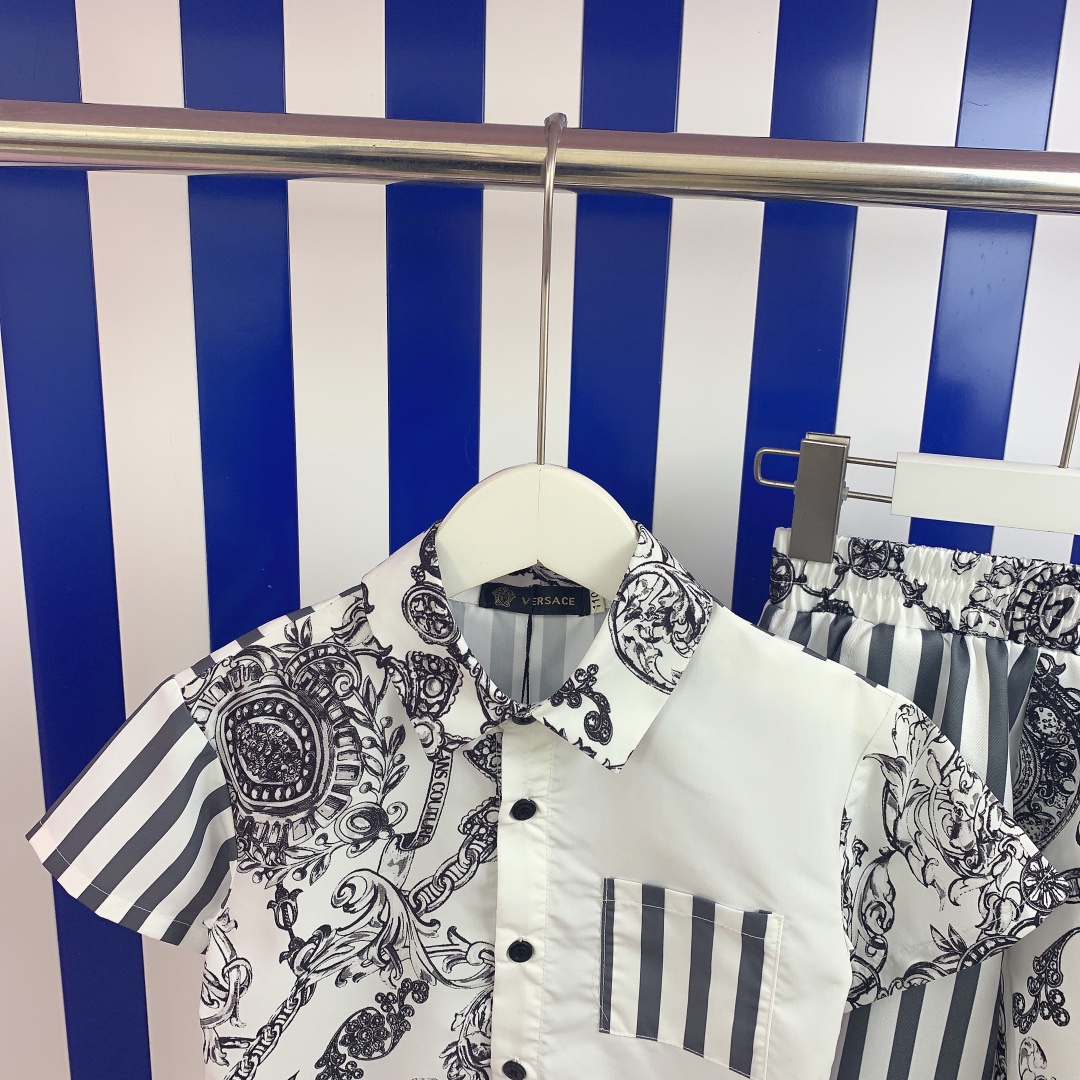 Van Sage Summer Kids T-shirts & Shorts with Classic Stamp Designs in Cotton Knit. - 图片 3