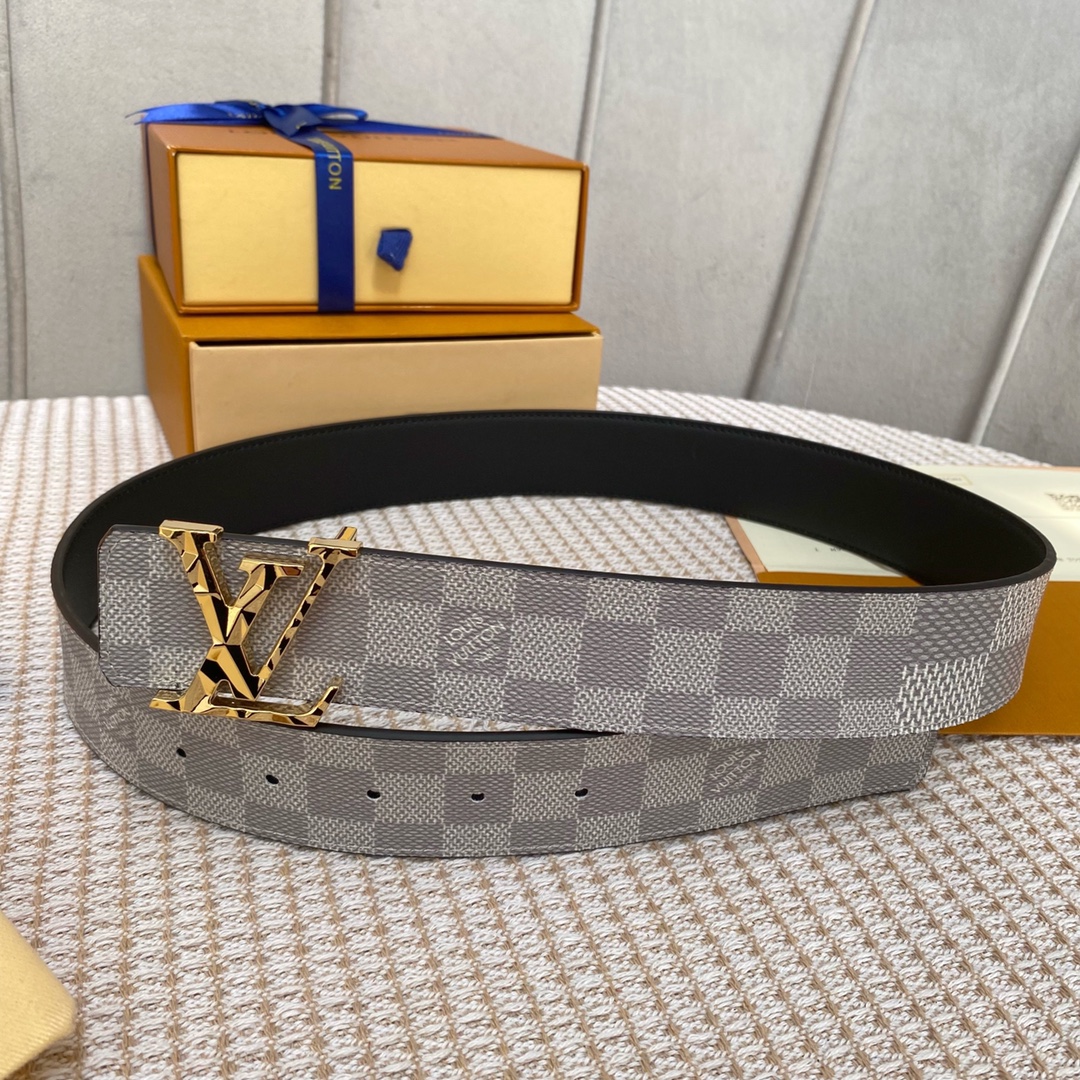 Louis Vuitton Belts Calfskin Canvas Cowhide Spring Collection