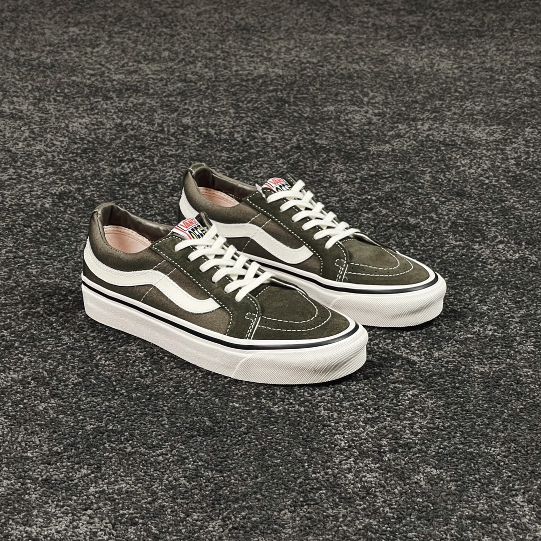 G0 余文乐同款 Vans Sk8-Low 军绿 VANS范斯2022春夏军绿/橄榄绿低帮情侣运动休闲帆布鞋复古滑板鞋小红书爆款 得物(毒)推荐纯原1:1真标原厂硫化工艺官方
