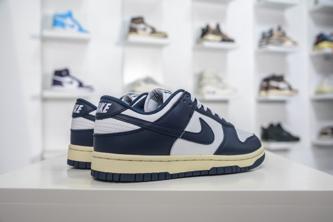 618 welfare impulse full size replenishment G version Nike Dunk Low ”Midnight Navy and White” distressed navy DD1391-100