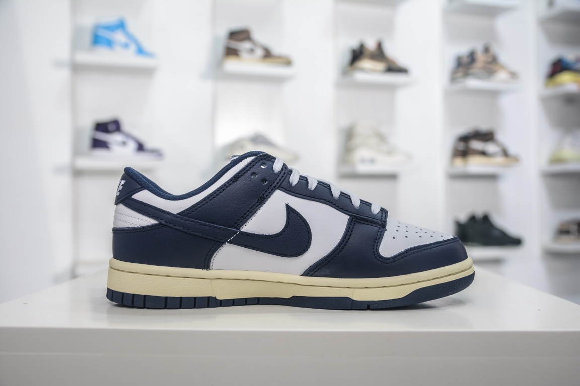 618 welfare impulse full size replenishment G version Nike Dunk Low ”Midnight Navy and White” distressed navy DD1391-100