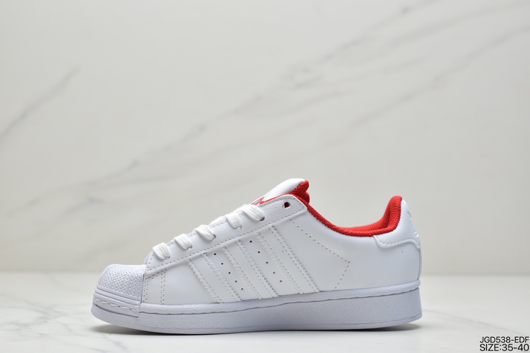 Clover Shell Head Top Layer Leather Cut Midsole Originals Superstar Shell Head Classic Casual Board Shoes GW4416