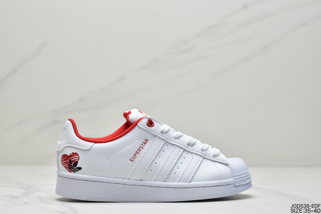 Clover Shell Head Top Layer Leather Cut Midsole Originals Superstar Shell Head Classic Casual Board Shoes GW4416