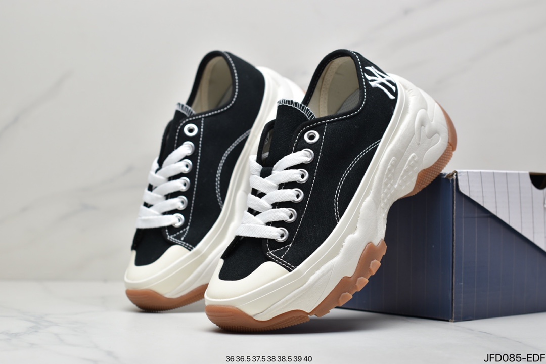 Limited x MLB Big Ball Chunky Canvas Low Retro Thick Sole Daddy Style Low Top All-match Casual Sports Jogging Shoes 32SHU2111