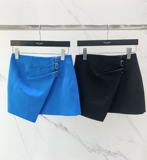 Saint Laurent Metal Hook Irregular Mini Skirt - Bright Colors & Avant-Garde 1 Saint Laurent Metal Hook Irregular Mini Skirt - Bright Colors & Avant-Garde