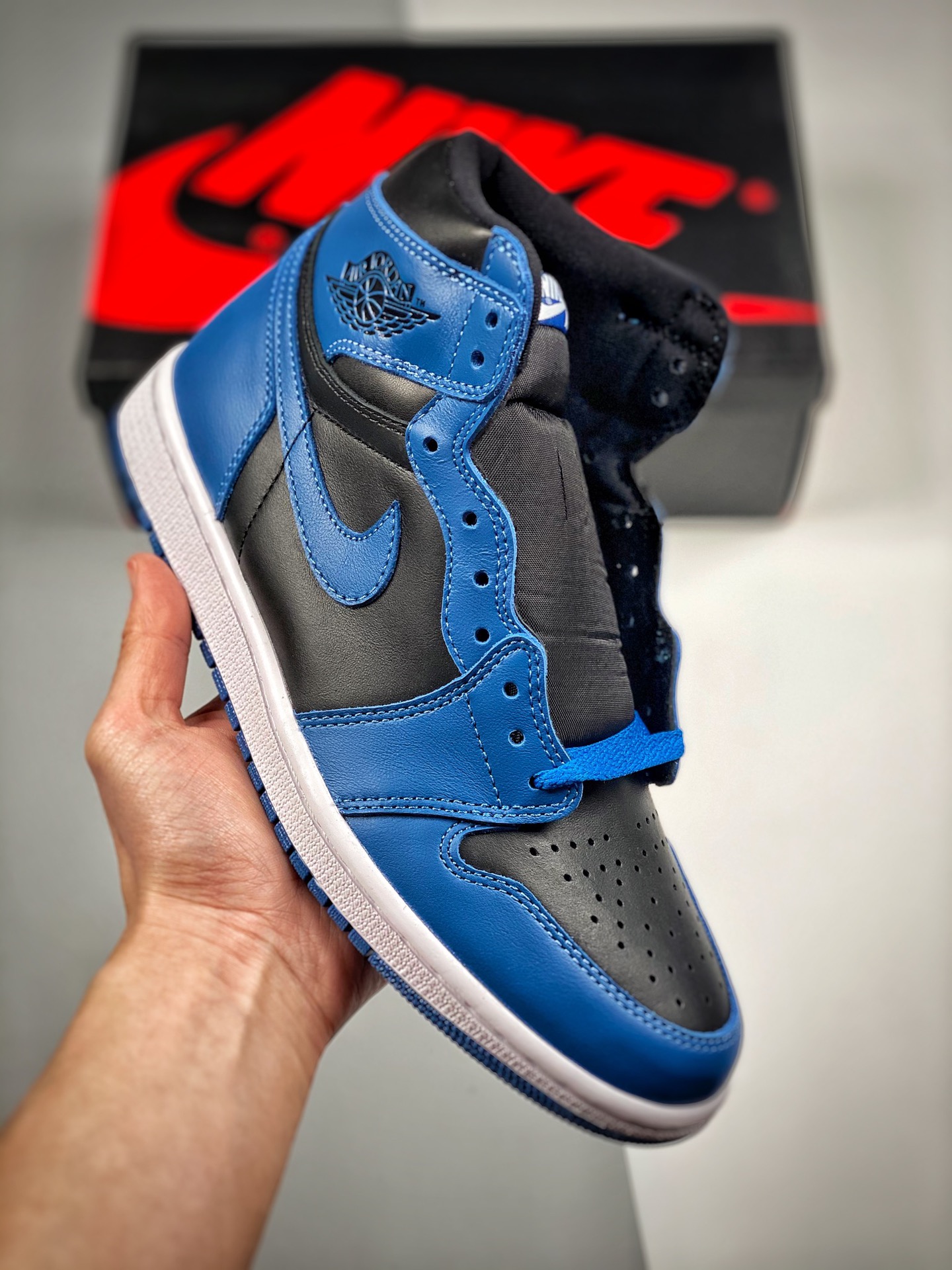 Air Jordan 1 “Obsidian” negro/azul retro, producción original de fábrica grande, el techo de calidad en el mismo rango …