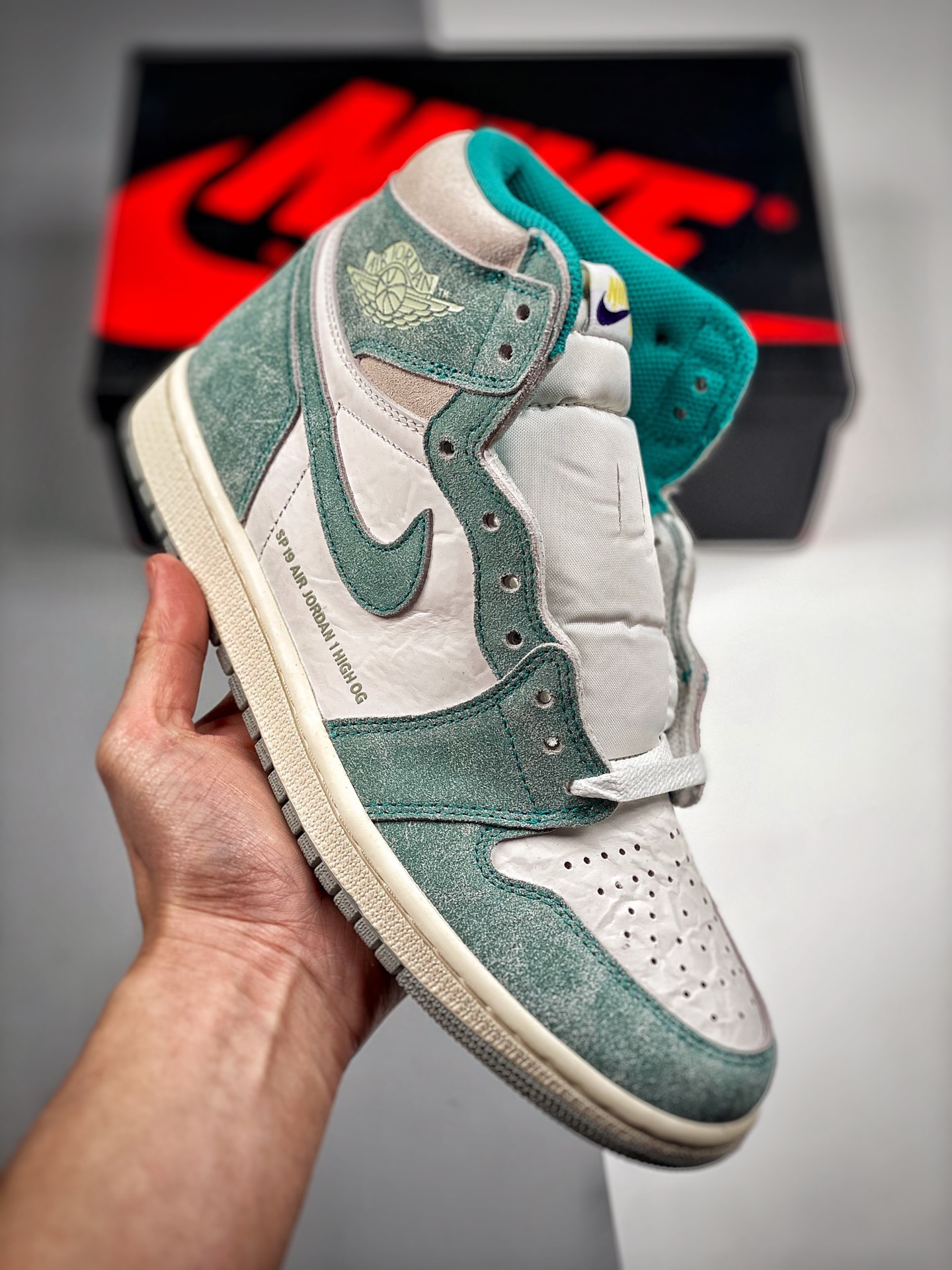 Air Jordan 1 “Obsidian” verde Tiffany, producción original de fábrica grande, el techo de calidad en el mismo rango de …