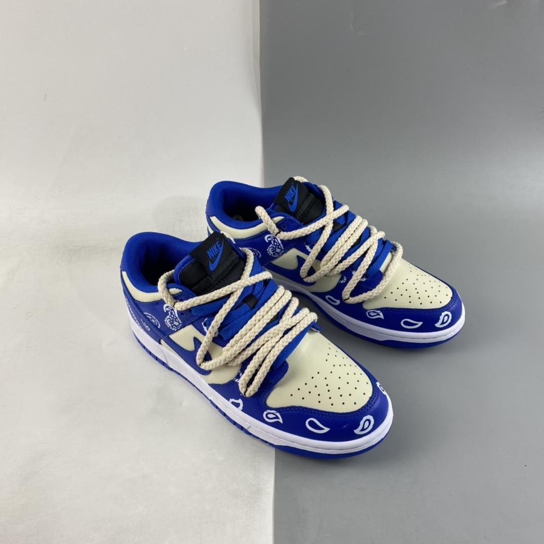 P380 NIKE Dunk Low ”Retro” 米色闪电蓝复古腰果花解构鞋带板鞋 DD1391-001