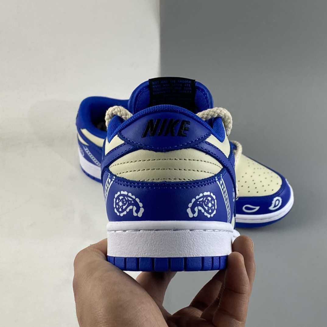 P380 NIKE Dunk Low ”Retro” 米色闪电蓝复古腰果花解构鞋带板鞋 DD1391-001